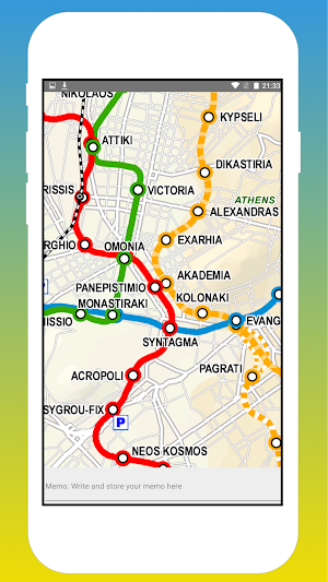 ATHENS METRO MAP Screenshot 1