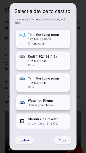 Cast to TV: IPTV & Web Video Screenshot 2
