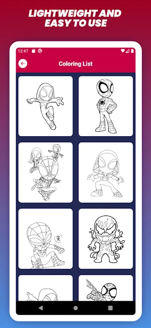 Spidey Friends Coloring Book Screenshot 2