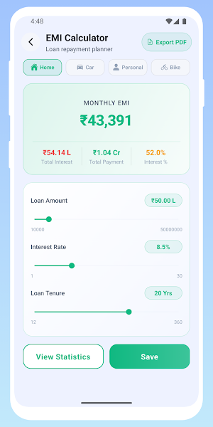 EMI Calculator: All Loan Types Screenshot 2