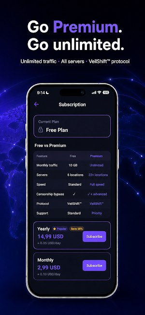 Veilora VPN: Fast & Secure Screenshot 2
