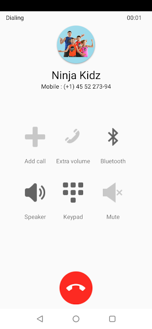 Ninja Kidz Fake Video Call - NinjaKidz Call & Chat Screenshot 2