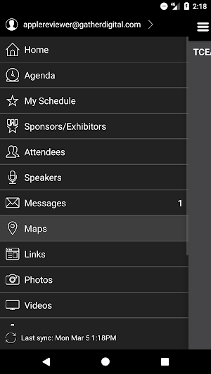 TSAE Mobile Event App Screenshot 1