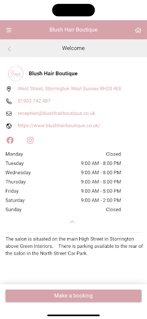 Blush Hair Boutique Screenshot 1