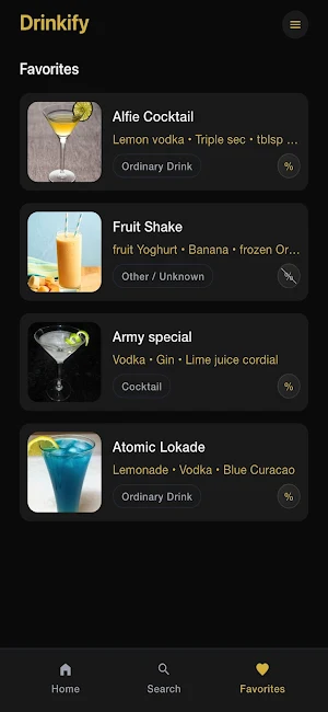 Drinkify: Cocktails & Drinks Screenshot 1