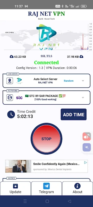 RAJ NET VPN Screenshot 1