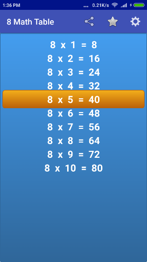 Maths Multiplication Tables Screenshot 2