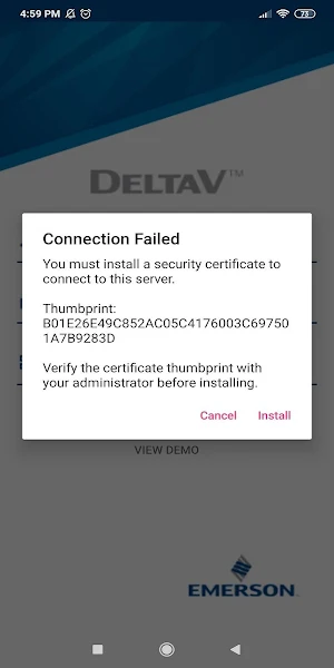 DeltaV Mobile Screenshot 1