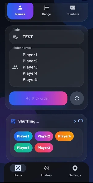 Random Order Picker Screenshot 2