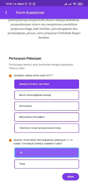 Tracerstudy Poltesa Screenshot 3