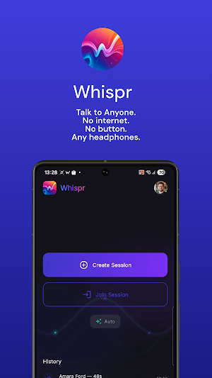 Whispr: Your Walkie Talkie Screenshot 0