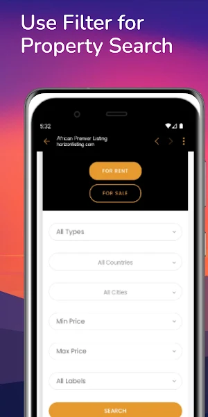 Horizon Listing Africa Screenshot 2