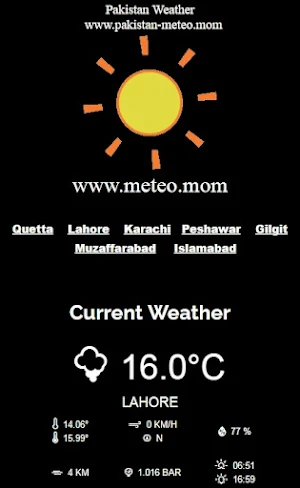 Pakistan Weather Screenshot 1