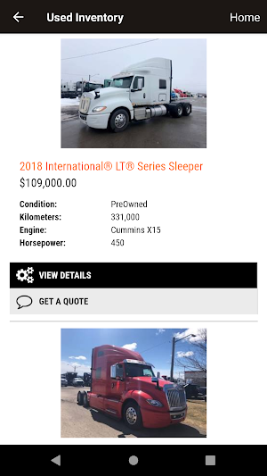 East Coast International Trucks Screenshot 2