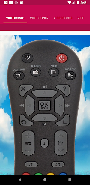 Videocon d2h Remote Control Screenshot 1