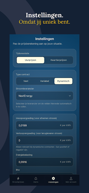 Stroomprijzen | Jeroen.nl Screenshot 2