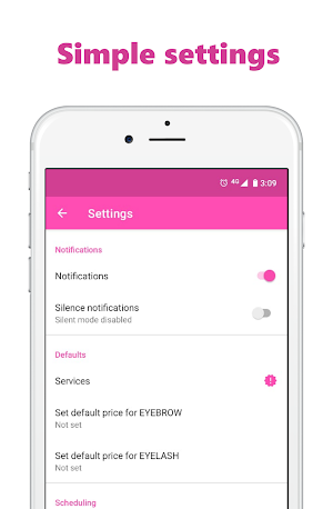 Eyelash Tech Appointment App Screenshot 3