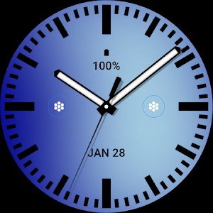 Solid Electric Blue Watch Face Screenshot 3