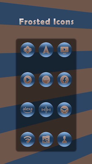 Frosted Bronze On Blue Icons Screenshot 3