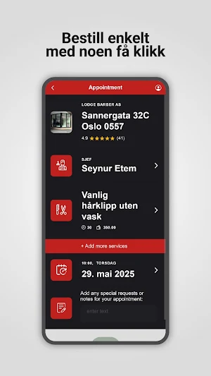 Lodge barber Grunerløkka Screenshot 2