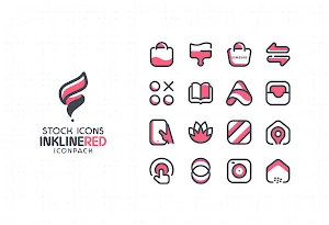 InkLine Red Iconpack Screenshot 3