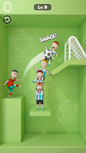 One Shot Soccer: Swipe & Score Screenshot 1