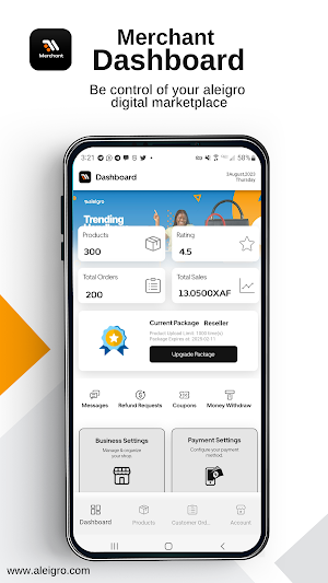 Aleigro Merchant Mobile App Screenshot 1