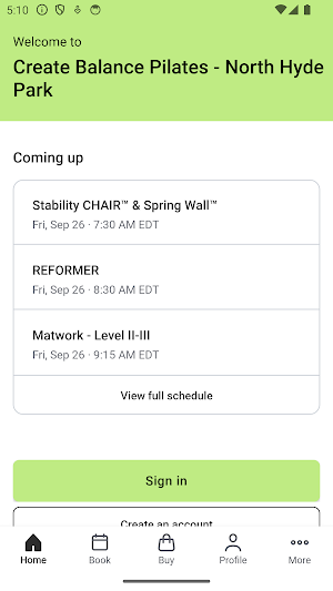 CREATE BALANCE PILATES Screenshot 1