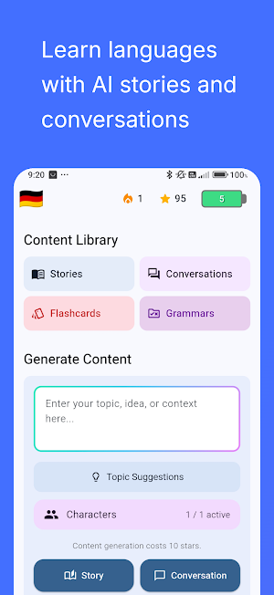 Conversery AI: Learn languages Screenshot 0