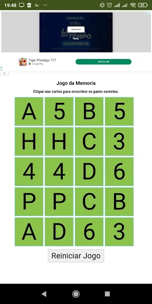 Jogo da Memória Screenshot 1