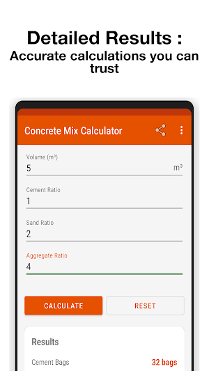 Concrete Mix Calc Screenshot 2