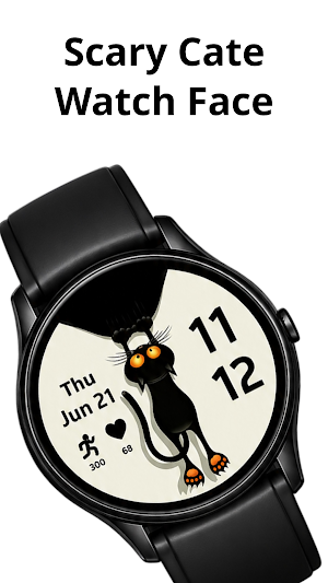 Scarry Cat Watch Face Screenshot 1
