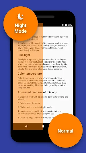 Night Mode - Blue Light Filter Screenshot 2