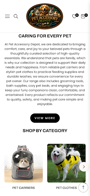 Pet Accessory Depot Screenshot 1