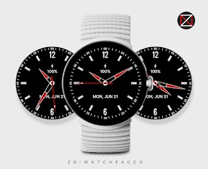 Black Analogue D Watch Face Screenshot 1