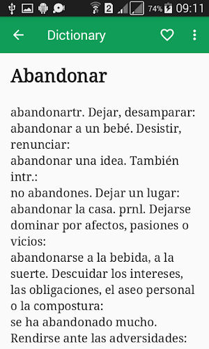 Spanish Dictionary Offline Screenshot 2