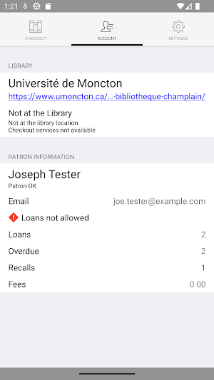 Prêt de livres - UMoncton Screenshot 3