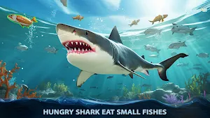 Angry White Shark Hunting Game Screenshot 1