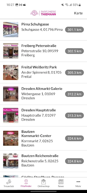 Parfümerie Thiemann Screenshot 1