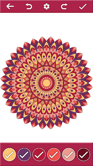 Mandala Colors by Number Book Screenshot 3