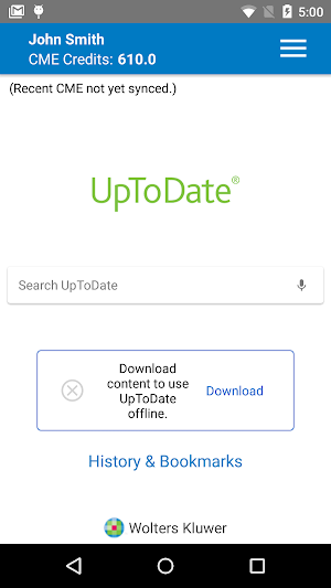 UpToDate for Android Screenshot 1