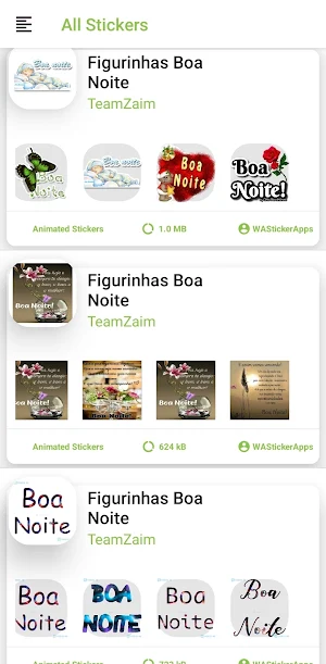 Figurinhas Boa Noite Screenshot 3