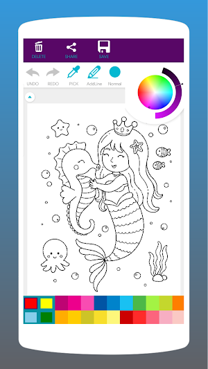 Mermaids Coloring Book Screenshot 2