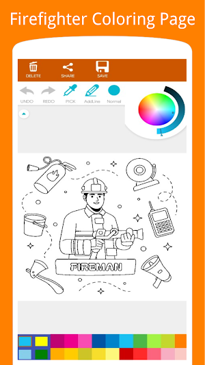 Firefighter Coloring Book Screenshot 0