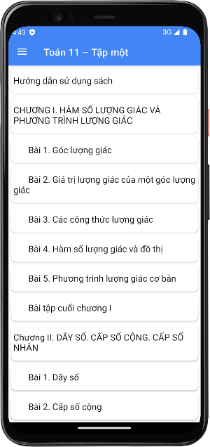 Toán Lớp11 – Tập một Screenshot 3