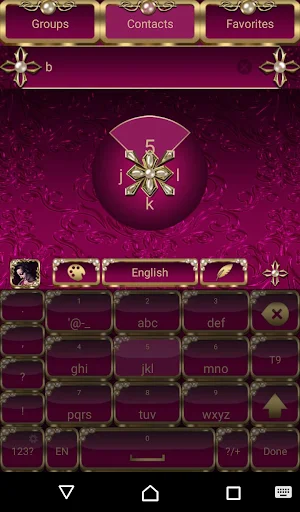 Virgin Mary Purple Go Keyboard theme Screenshot 2