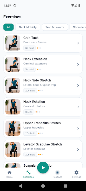 NeckReset: Neck Pain Stretches Screenshot 1