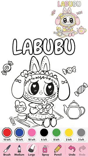 Labubu Coloring Book Game Screenshot 2