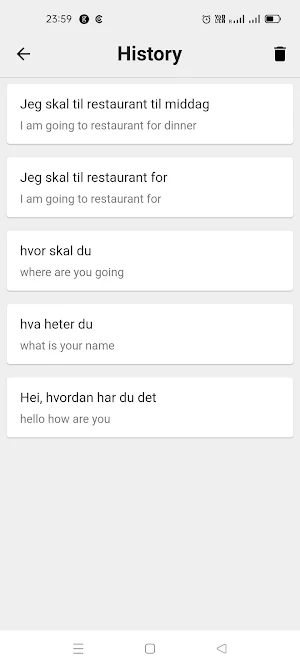 Norwegian English Translator Screenshot 2