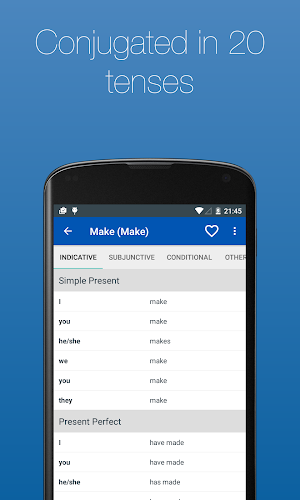 English Verb Conjugator Screenshot 2